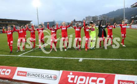 Fussball Bundesliga. RZ Pellets WAC gegen FK Austria Wien. Jubel Austria Wien. Wolfsberg, am 27.11.2016.
Foto: Kuess

---
pressefotos, pressefotografie, kuess, qs, qspictures, sport, bild, bilder, bilddatenbank
