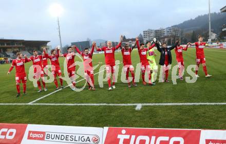 Fussball Bundesliga. RZ Pellets WAC gegen FK Austria Wien. Jubel Austria Wien. Wolfsberg, am 27.11.2016.
Foto: Kuess

---
pressefotos, pressefotografie, kuess, qs, qspictures, sport, bild, bilder, bilddatenbank