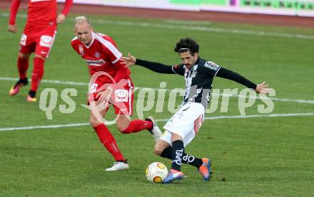Fussball Bundesliga. RZ Pellets WAC gegen FK Austria Wien. Jacobo Maria Ynclan Pajares, (WAC), Raphael Holzhauser  (Austria Wien). Wolfsberg, am 27.11.2016.
Foto: Kuess

---
pressefotos, pressefotografie, kuess, qs, qspictures, sport, bild, bilder, bilddatenbank