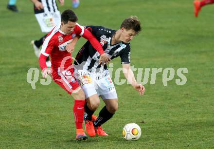 Fussball Bundesliga. RZ Pellets WAC gegen FK Austria Wien. Daniel Drescher, (WAC), Dominik Prokop (Austria Wien). Wolfsberg, am 27.11.2016.
Foto: Kuess

---
pressefotos, pressefotografie, kuess, qs, qspictures, sport, bild, bilder, bilddatenbank