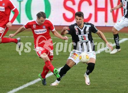 Fussball Bundesliga. RZ Pellets WAC gegen FK Austria Wien. Mihret Topcagic, (WAC), Lukas Rotpuller (Austria Wien). Wolfsberg, am 27.11.2016.
Foto: Kuess

---
pressefotos, pressefotografie, kuess, qs, qspictures, sport, bild, bilder, bilddatenbank