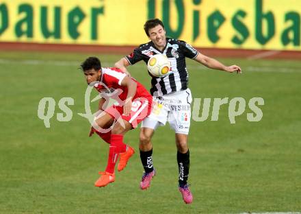 Fussball Bundesliga. RZ Pellets WAC gegen FK Austria Wien. Joachim Standfest, (WAC), Ismael Tajouri  (Austria Wien). Wolfsberg, am 27.11.2016.
Foto: Kuess

---
pressefotos, pressefotografie, kuess, qs, qspictures, sport, bild, bilder, bilddatenbank
