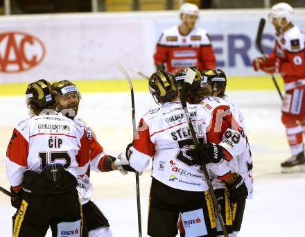 EBEL. Eishockey Bundesliga. KAC gegen 	HC Orli Znojmo. Torjubel (Znojmo). Klagenfurt, am 2.12.2016.
Foto: Kuess

---
pressefotos, pressefotografie, kuess, qs, qspictures, sport, bild, bilder, bilddatenbank