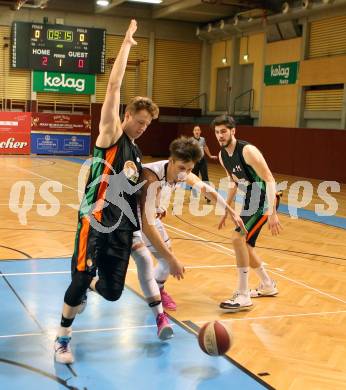 Basketball 2. Bundesliga. GD 9. Runde. Woerthersee Piraten gegen Basket Flames. Christof Gspandl,  (Woerthersee Piraten), Paul Koroschitz (Basket Flames). Klagenfurt, am 3.12.2016.
Foto: Kuess
---
pressefotos, pressefotografie, kuess, qs, qspictures, sport, bild, bilder, bilddatenbank