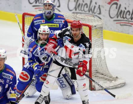 EBEL. Eishockey Bundesliga. VSV gegen	HC TWK Innsbruck, Die Haie. David Kreuter, Oliver Roy, (VSV), John Lammers  (Innsbruck). Villach, am 16.12.2016.
Foto: Kuess

---
pressefotos, pressefotografie, kuess, qs, qspictures, sport, bild, bilder, bilddatenbank