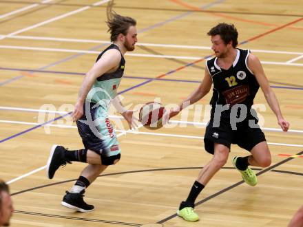 Basketball 2. Bundesliga. GD11. Runde. Raiders Villach gegen Woerthersee Piraten. Felix Huber,  (Villach), Alexander Della Schiava (Woerthersee Piraten). Villach, am 17.12.2016.
Foto: Kuess
---
pressefotos, pressefotografie, kuess, qs, qspictures, sport, bild, bilder, bilddatenbank