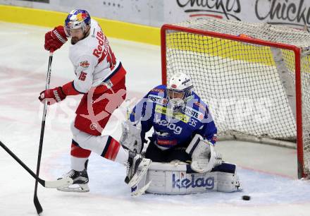 EBEL. Eishockey Bundesliga. VSV gegen	EC Red Bull Salzburg	. Olivier Roy,  (VSV), Manuel Latusa (Salzburg). Villach, am 20.12.2016.
Foto: Kuess

---
pressefotos, pressefotografie, kuess, qs, qspictures, sport, bild, bilder, bilddatenbank