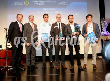 Sportgala. Nacht des Sports. Ehrung Sportler des Jahres. Peter Gauper, Peter Kaiser, Niko Resch, Markus Ragger, Albin Ouschan, Mario Leitner. Velden, 21.12.2016.
Foto: Kuess 
---
pressefotos, pressefotografie, kuess, qs, qspictures, sport, bild, bilder, bilddatenbank