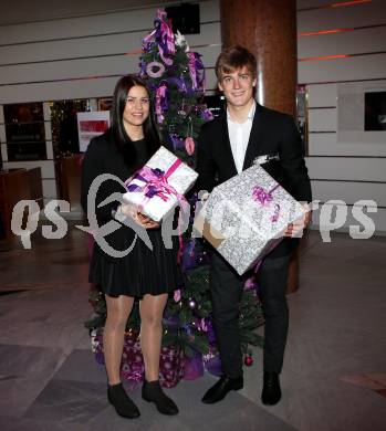 Sportgala. Nacht des Sports. Ehrung Sportler des Jahres.  Rookie of the Year Nadine Fest und Felix Oschmautz. Velden, 21.12.2016.
Foto: Kuess 
---
pressefotos, pressefotografie, kuess, qs, qspictures, sport, bild, bilder, bilddatenbank
