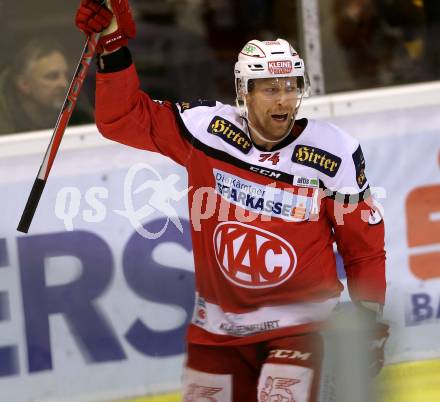 EBEL. Eishockey Bundesliga. KAC gegen 	HDD Olimpija Ljubljana. Torjubel jamie Lundmark (KAC). Klagenfurt, am 23.12.2016.
Foto: Kuess

---
pressefotos, pressefotografie, kuess, qs, qspictures, sport, bild, bilder, bilddatenbank