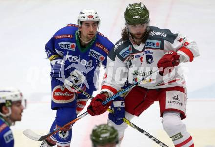 EBEL. Eishockey Bundesliga. VSV gegen	HCB Suedtirol Alperia. Eric Hunter, (VSV), Nicholas Palmieri (Bozen). Villach, am 26.12.2016.
Foto: Kuess

---
pressefotos, pressefotografie, kuess, qs, qspictures, sport, bild, bilder, bilddatenbank