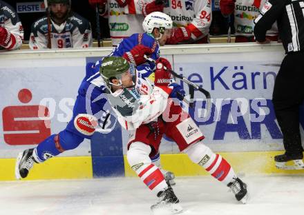 EBEL. Eishockey Bundesliga. VSV gegen	HCB Suedtirol Alperia. Jeremie Ouellet Blain,  (VSV), Brodie Reid (Bozen). Villach, am 26.12.2016.
Foto: Kuess

---
pressefotos, pressefotografie, kuess, qs, qspictures, sport, bild, bilder, bilddatenbank