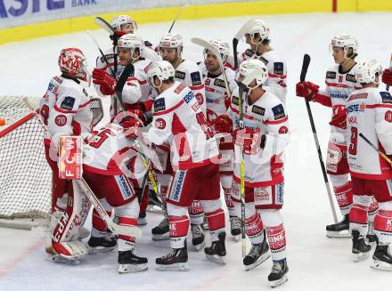 EBEL. Eishockey Bundesliga. VSV gegen	KAC.  Jubel (KAC). Villach, am 28.12.2016.
Foto: Kuess

---
pressefotos, pressefotografie, kuess, qs, qspictures, sport, bild, bilder, bilddatenbank