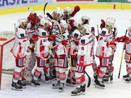 EBEL. Eishockey Bundesliga. VSV gegen	KAC.  Jubel (KAC). Villach, am 28.12.2016.
Foto: Kuess

---
pressefotos, pressefotografie, kuess, qs, qspictures, sport, bild, bilder, bilddatenbank