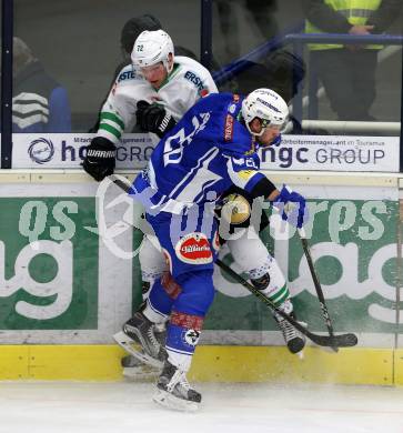 EBEL. Eishockey Bundesliga. VSV gegen	HDD Olimpija Ljubljana. Jan Urbas,  (VSV), Kristjan Cepon (Laibach). Villach, am 30.12.2016.
Foto: Kuess

---
pressefotos, pressefotografie, kuess, qs, qspictures, sport, bild, bilder, bilddatenbank