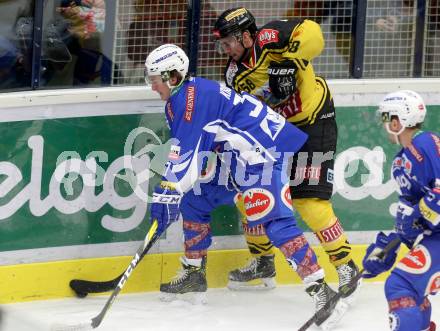 EBEL. Eishockey Bundesliga. VSV gegen	UPC Vienna Capitals. Christof Kromp,  (VSV), Ryan Connor McKiernan (Vienna Capitals). Villach, am 6.1.2017.
Foto: Kuess

---
pressefotos, pressefotografie, kuess, qs, qspictures, sport, bild, bilder, bilddatenbank