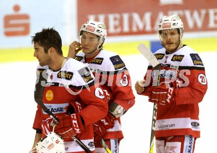 EBEL. Eishockey Bundesliga. KAC gegen 	Moser Medical Graz99ers. Mark Popovic, Patrick Harand, Manuel Geier (KAC). Klagenfurt, am 6.1.2017.
Foto: Kuess

---
pressefotos, pressefotografie, kuess, qs, qspictures, sport, bild, bilder, bilddatenbank