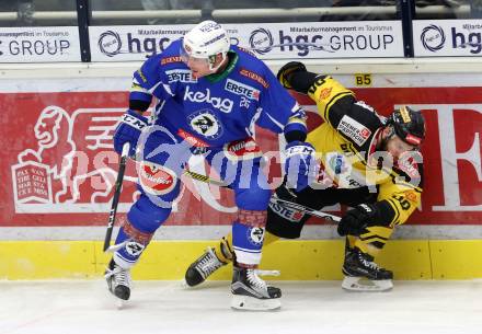 EBEL. Eishockey Bundesliga. VSV gegen	UPC Vienna Capitals. Jan Urbas, (VSV), Kelsey Tessier (Vienna Capitals). Villach, am 6.1.2017.
Foto: Kuess

---
pressefotos, pressefotografie, kuess, qs, qspictures, sport, bild, bilder, bilddatenbank