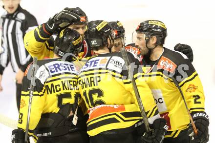 EBEL. Eishockey Bundesliga. KAC gegen 	UPC Vienna Capitals. torjubel  (Vienna Capitals). Klagenfurt, am 11.1.2017.
Foto: Kuess

---
pressefotos, pressefotografie, kuess, qs, qspictures, sport, bild, bilder, bilddatenbank