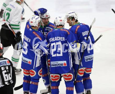 EBEL. Eishockey Bundesliga. VSV gegen	HDD Olimpija Ljubljana. Torjubel (VSV). Villach, am 20.1.2017.
Foto: Kuess

---
pressefotos, pressefotografie, kuess, qs, qspictures, sport, bild, bilder, bilddatenbank