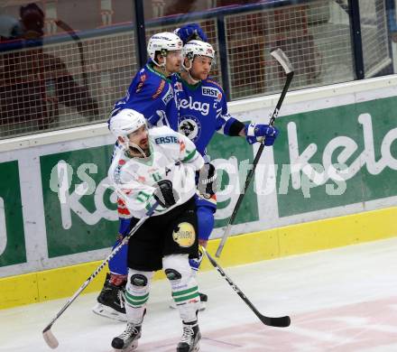 EBEL. Eishockey Bundesliga. VSV gegen	HDD Olimpija Ljubljana. Torjubel Jan Urbas, Miha Verlic (VSV). Villach, am 20.1.2017.
Foto: Kuess

---
pressefotos, pressefotografie, kuess, qs, qspictures, sport, bild, bilder, bilddatenbank