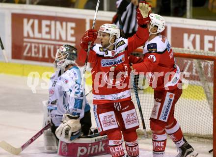 EBEL. Eishockey Bundesliga. KAC gegen 	EHC Liwest Black Wings Linz. Torjubel Philipp Kreuzer (KAC). Klagenfurt, am 22.1.2017.
Foto: Kuess

---
pressefotos, pressefotografie, kuess, qs, qspictures, sport, bild, bilder, bilddatenbank