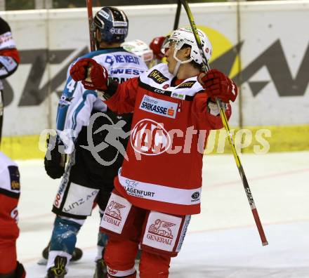 EBEL. Eishockey Bundesliga. KAC gegen 	EHC Liwest Black Wings Linz.Torjubel Patrick Harand (KAC). Klagenfurt, am 22.1.2017.
Foto: Kuess

---
pressefotos, pressefotografie, kuess, qs, qspictures, sport, bild, bilder, bilddatenbank