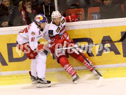 EBEL. Eishockey Bundesliga. KAC gegen 	EC Red Bull Salzburg. Johannes Bischofberger, (KAC), Matthias Trattnig  (Salzburg). Klagenfurt, am 29.1.2017.
Foto: Kuess

---
pressefotos, pressefotografie, kuess, qs, qspictures, sport, bild, bilder, bilddatenbank