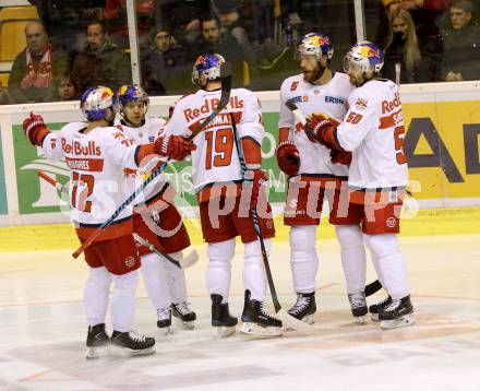 EBEL. Eishockey Bundesliga. KAC gegen 	EC Red Bull Salzburg. Torjubel  (Salzburg). Klagenfurt, am 29.1.2017.
Foto: Kuess

---
pressefotos, pressefotografie, kuess, qs, qspictures, sport, bild, bilder, bilddatenbank