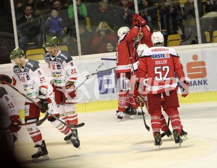 EBEL. Eishockey Bundesliga. KAC gegen 	HCB Suedtirol Alperia. torjubel  (KAC). Klagenfurt, am 29.1.2017.
Foto: Kuess

---
pressefotos, pressefotografie, kuess, qs, qspictures, sport, bild, bilder, bilddatenbank
