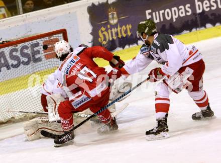 EBEL. Eishockey Bundesliga. KAC gegen 	HCB Suedtirol Alperia. Manuel Ganahl,  (KAC), Marcel Melichercik (Bozen). Klagenfurt, am 29.1.2017.
Foto: Kuess

---
pressefotos, pressefotografie, kuess, qs, qspictures, sport, bild, bilder, bilddatenbank