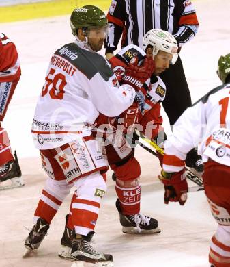 EBEL. Eishockey Bundesliga. KAC gegen 	HCB Suedtirol Alperia. Thomas Koch, (KAC), Glen Metropolit  (Bozen). Klagenfurt, am 29.1.2017.
Foto: Kuess

---
pressefotos, pressefotografie, kuess, qs, qspictures, sport, bild, bilder, bilddatenbank