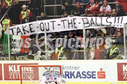 EBEL. Eishockey Bundesliga. KAC gegen 	HCB Suedtirol Alperia. Fans Bozen. Klagenfurt, am 29.1.2017.
Foto: Kuess

---
pressefotos, pressefotografie, kuess, qs, qspictures, sport, bild, bilder, bilddatenbank