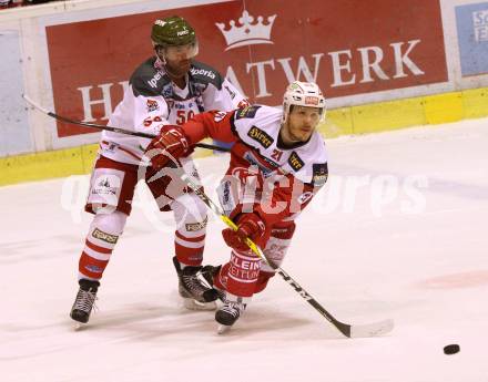 EBEL. Eishockey Bundesliga. KAC gegen 	HCB Suedtirol Alperia. Manuel Geier,  (KAC), Glen Metropolit (Bozen). Klagenfurt, am 29.1.2017.
Foto: Kuess

---
pressefotos, pressefotografie, kuess, qs, qspictures, sport, bild, bilder, bilddatenbank