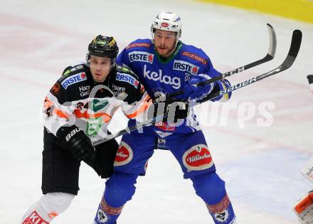 EBEL. Eishockey Bundesliga. VSV gegen	Moser Medical Graz99ers. Jan Urbas,  (VSV), Kristof Reinthaler (Graz). Villach, am 5.2.2017.
Foto: Kuess

---
pressefotos, pressefotografie, kuess, qs, qspictures, sport, bild, bilder, bilddatenbank