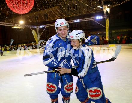 EBEL. Eishockey Bundesliga. Showtraining VSV.  Christof Kromp, Christian Jennes. Villach, am 10.2.2017.
Foto: Kuess

---
pressefotos, pressefotografie, kuess, qs, qspictures, sport, bild, bilder, bilddatenbank