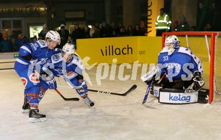 EBEL. Eishockey Bundesliga. Showtraining VSV.  Christian Jennes, Kevin Wehrs, Rene Swette. Villach, am 10.2.2017.
Foto: Kuess

---
pressefotos, pressefotografie, kuess, qs, qspictures, sport, bild, bilder, bilddatenbank
