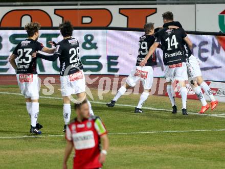 Fussball Bundesliga. RZ Pellets WAC gegen SV Guntamatic Ried. Torjubel Christian Klem, Philipp Prosenik, Michael Sollbauer (WAC). Wolfsberg, am 11.2.2017.
Foto: Kuess

---
pressefotos, pressefotografie, kuess, qs, qspictures, sport, bild, bilder, bilddatenbank