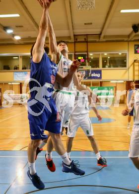 Basketball 2. Bundesliga. GD 17. Runde. KOS Celovec gegen D.C. Timberwolves. Peter Papic,  (KOS Celovec), Petar Cosic (Timberwolves). Klagenfurt, am 18.2.2017.
Foto: Kuess
---
pressefotos, pressefotografie, kuess, qs, qspictures, sport, bild, bilder, bilddatenbank