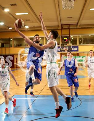 Basketball 2. Bundesliga. GD 17. Runde. KOS Celovec gegen D.C. Timberwolves. Peter Papic,  (KOS Celovec), Petar Cosic (Timberwolves). Klagenfurt, am 18.2.2017.
Foto: Kuess
---
pressefotos, pressefotografie, kuess, qs, qspictures, sport, bild, bilder, bilddatenbank