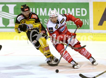 EBEL. Eishockey Bundesliga. KAC gegen 	UPC Vienna Capitals. Mark Hurturbise,  (KAC), MacGregor Sharp  (Vienna Capitals). Klagenfurt, am 19.2.2017.
Foto: Kuess

---
pressefotos, pressefotografie, kuess, qs, qspictures, sport, bild, bilder, bilddatenbank