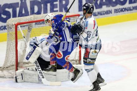 EBEL. Eishockey Bundesliga. VSV gegen	Fehervar AV 19. Patrick Platzer, (VSV), Kalvin Sagert, Zoltan Hetenyi  (Alba Volan). Villach, am 21.2.2017.
Foto: Kuess

---
pressefotos, pressefotografie, kuess, qs, qspictures, sport, bild, bilder, bilddatenbank