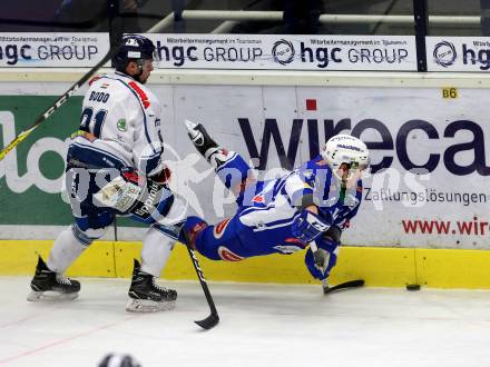 EBEL. Eishockey Bundesliga. VSV gegen	Fehervar AV 19. Kevin Wehrs,  (VSV), Christopher Bodo (Alba Volan). Villach, am 21.2.2017.
Foto: Kuess

---
pressefotos, pressefotografie, kuess, qs, qspictures, sport, bild, bilder, bilddatenbank