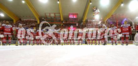 EBEL. Eishockey Bundesliga. KAC gegen 	HC Orli Znojmo. Jubel  (KAC). Klagenfurt, am 3.3.2017.
Foto: Kuess

---
pressefotos, pressefotografie, kuess, qs, qspictures, sport, bild, bilder, bilddatenbank