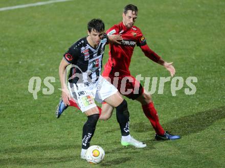 Fussball Bundesliga. RZ Pellets WAC gegen FC Admira Wacker Moedling.  Mihret Topcagic,  (WAC), Markus Lackner (Moedling). Wolfsberg, am 4.3.2017.
Foto: Kuess

---
pressefotos, pressefotografie, kuess, qs, qspictures, sport, bild, bilder, bilddatenbank