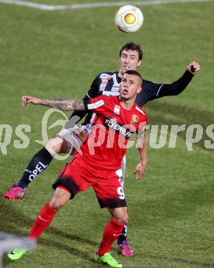Fussball Bundesliga. RZ Pellets WAC gegen FC Admira Wacker Moedling.  Joachim Standfest, (WAC), Srdan Spiridonovic  (Moedling). Wolfsberg, am 4.3.2017.
Foto: Kuess

---
pressefotos, pressefotografie, kuess, qs, qspictures, sport, bild, bilder, bilddatenbank