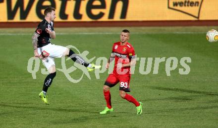 Fussball Bundesliga. RZ Pellets WAC gegen FC Admira Wacker Moedling.  Michael Sollbauer,  (WAC), Srdan Spiridonovic (Moedling). Wolfsberg, am 4.3.2017.
Foto: Kuess

---
pressefotos, pressefotografie, kuess, qs, qspictures, sport, bild, bilder, bilddatenbank