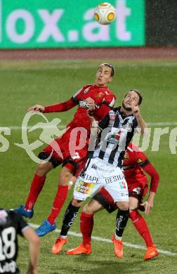 Fussball Bundesliga. RZ Pellets WAC gegen FC Admira Wacker Moedling.  Christian Klem,  (WAC), Maximilian Sax (Moedling). Wolfsberg, am 4.3.2017.
Foto: Kuess

---
pressefotos, pressefotografie, kuess, qs, qspictures, sport, bild, bilder, bilddatenbank
