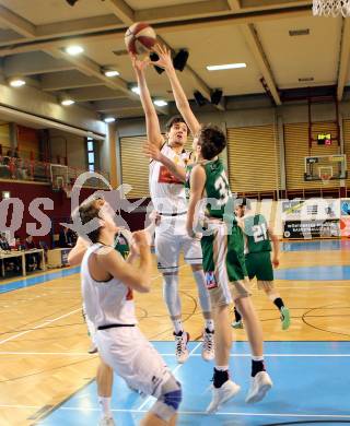 Basketball 2. Bundesliga. GD 20. Runde. Woerthersee Piraten gegen Dornbirn Lions. Christof Gspandl,  (Piraten), Luka Brajkovic (Dornbirn). Klagenfurt, am 11.3.2017.
Foto: Kuess
---
pressefotos, pressefotografie, kuess, qs, qspictures, sport, bild, bilder, bilddatenbank