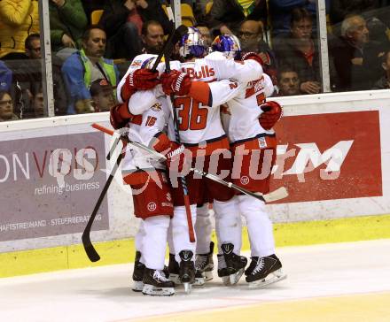 EBEL. Eishockey Bundesliga. KAC gegen 	EC Red Bull Salzburg. Torjubel    (Salzburg). Klagenfurt, am 17.3.2017.
Foto: Kuess

---
pressefotos, pressefotografie, kuess, qs, qspictures, sport, bild, bilder, bilddatenbank